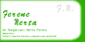 ferenc merta business card